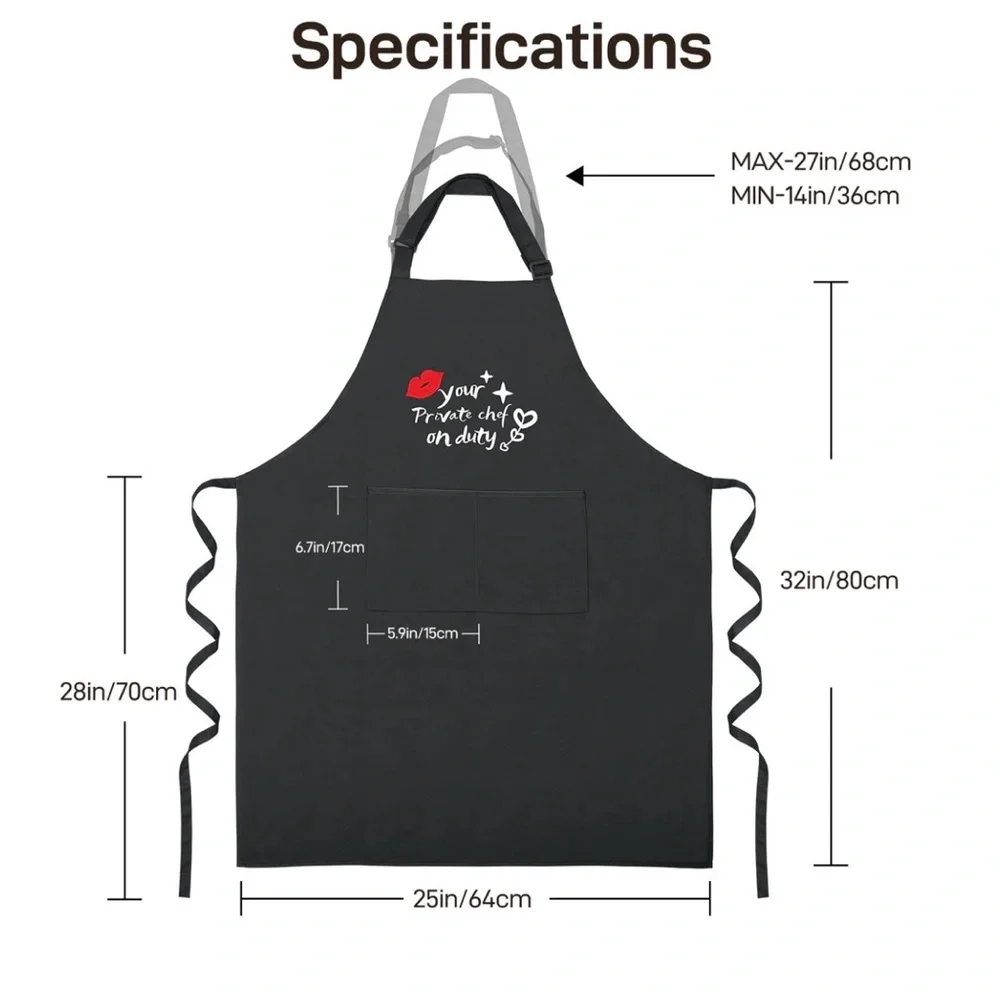 Couples Apron Set - Black